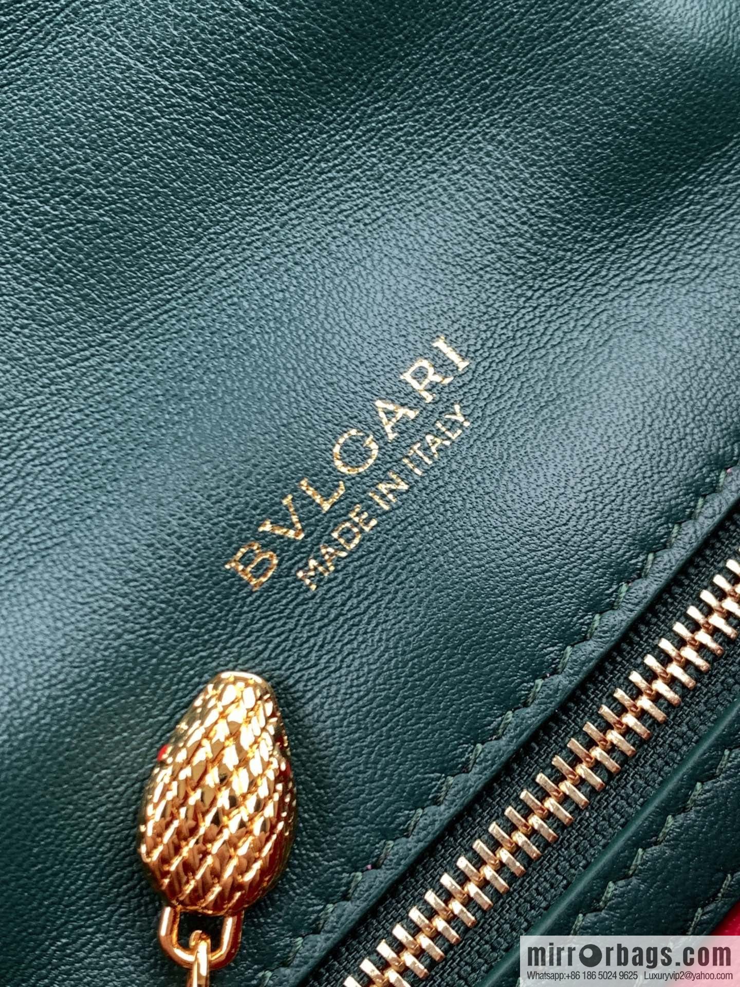 BVLGARI Bulgari SERPENTI REVERSE Small Shoulder Bag 292123 Green 22CM