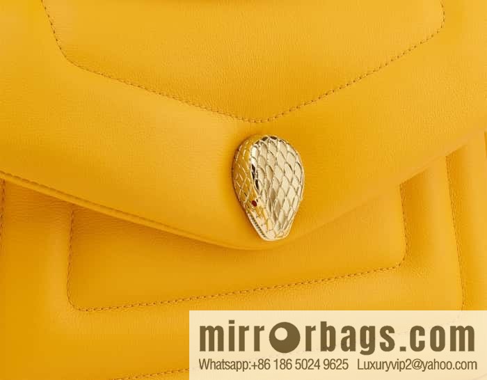 BVLGARI Bulgari SERPENTI REVERSE Small Shoulder Bag 292123 Yellow 22CM