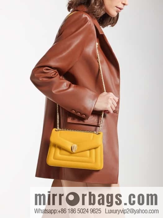 BVLGARI Bulgari SERPENTI REVERSE Small Shoulder Bag 292123 Yellow 22CM