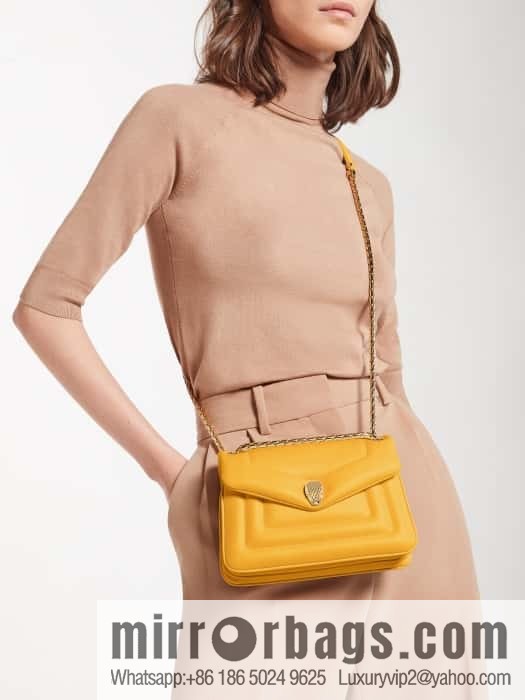 BVLGARI Bulgari SERPENTI REVERSE Small Shoulder Bag 292123 Yellow 22CM