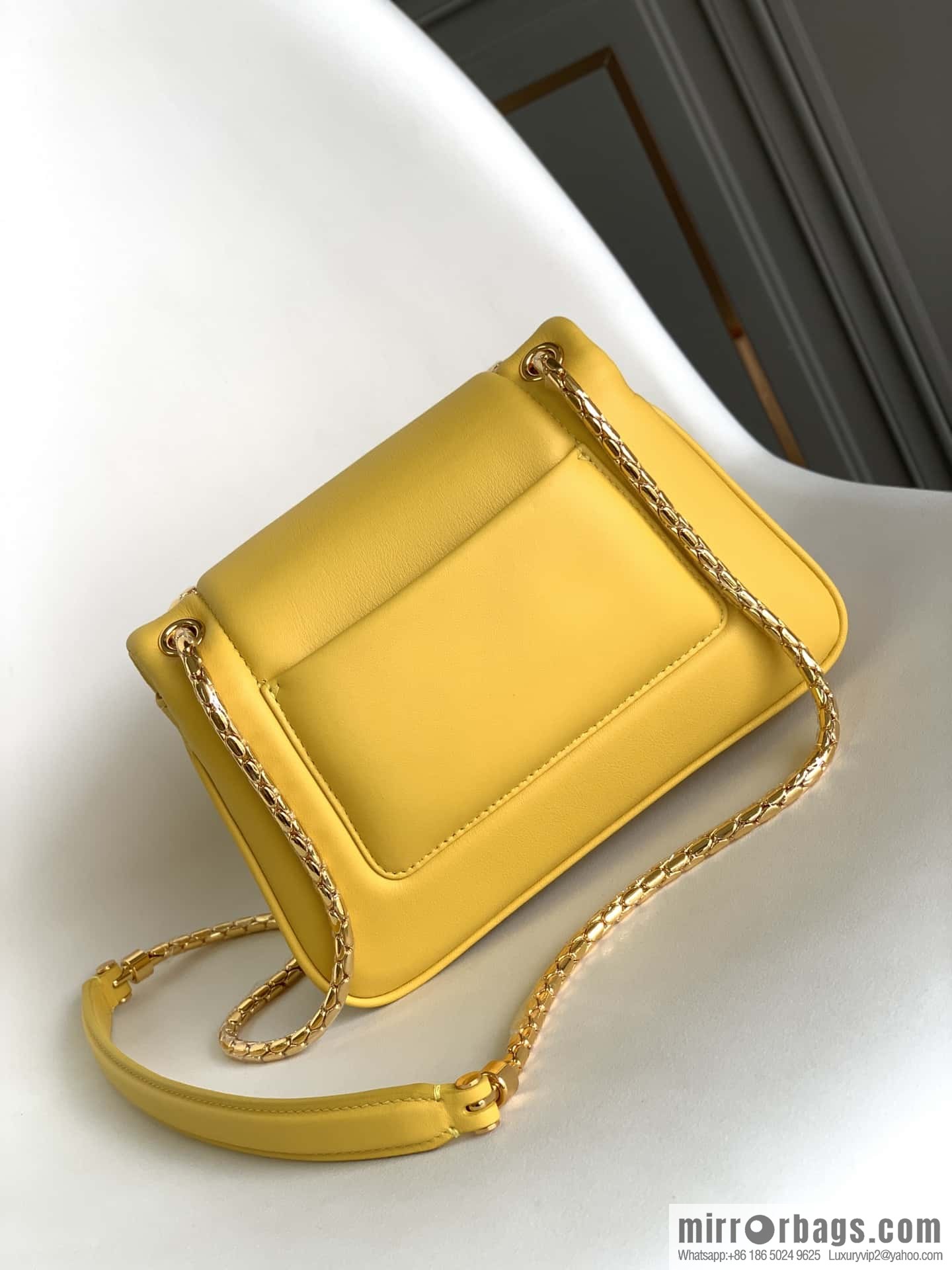 BVLGARI Bulgari SERPENTI REVERSE Small Shoulder Bag 292123 Yellow 22CM