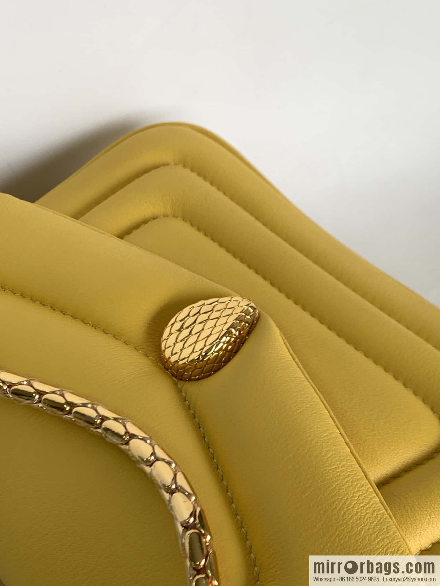 BVLGARI Bulgari SERPENTI REVERSE Small Shoulder Bag 292123 Yellow 22CM