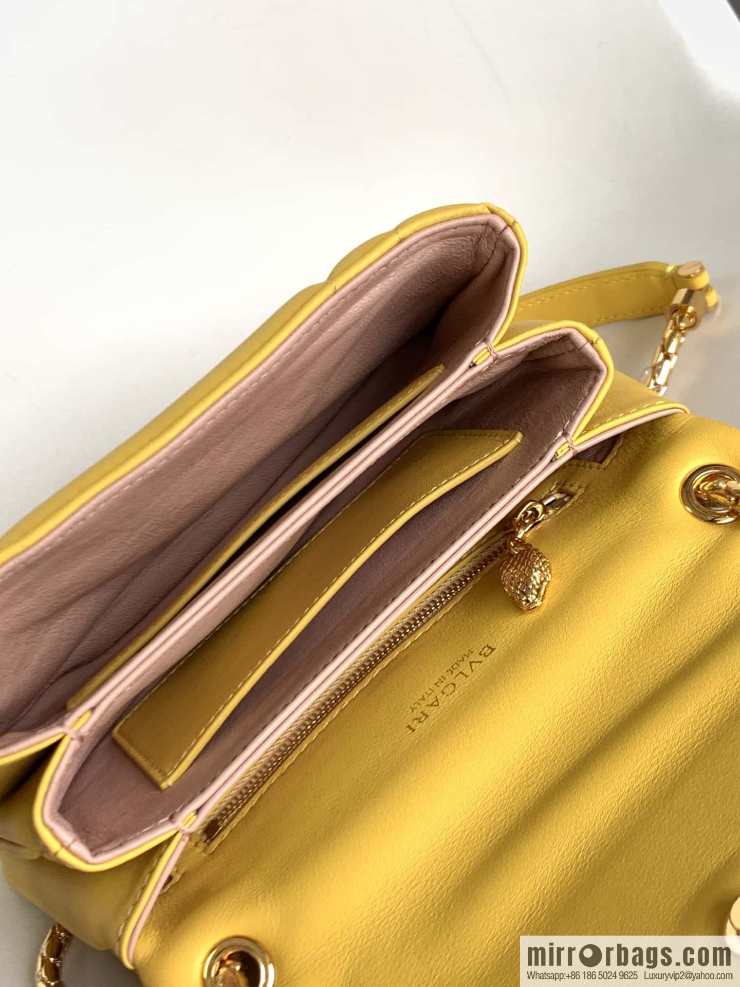 BVLGARI Bulgari SERPENTI REVERSE Small Shoulder Bag 292123 Yellow 22CM