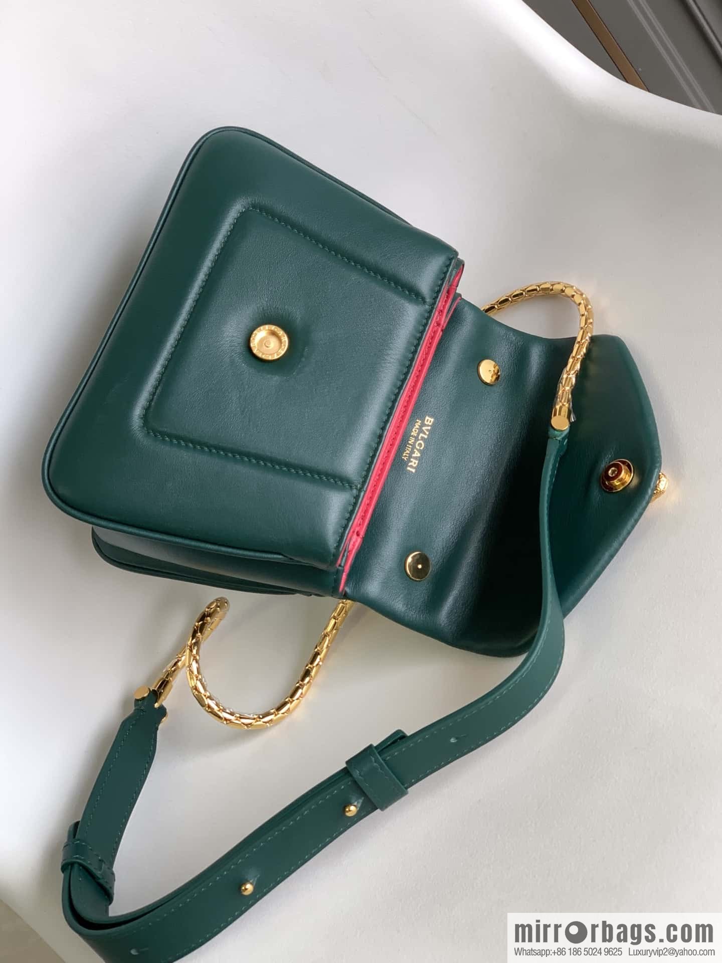 BVLGARI Bulgari SERPENTI REVERSE Small tote bag 292128 green 20CM
