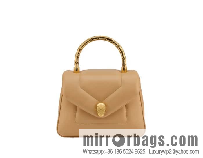 BVLGARI Bulgari SERPENTI REVERSE Small tote bag 292128 Milk tea color 20CM
