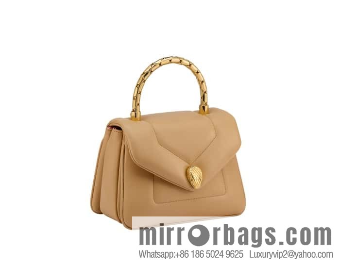 BVLGARI Bulgari SERPENTI REVERSE Small tote bag 292128 Milk tea color 20CM