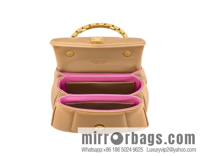 BVLGARI Bulgari SERPENTI REVERSE Small tote bag 292128 Milk tea color 20CM