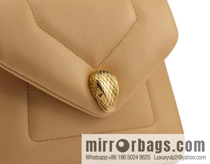 BVLGARI Bulgari SERPENTI REVERSE Small tote bag 292128 Milk tea color 20CM