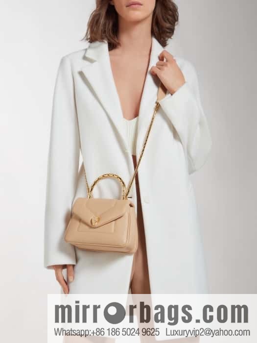 BVLGARI Bulgari SERPENTI REVERSE Small tote bag 292128 Milk tea color 20CM
