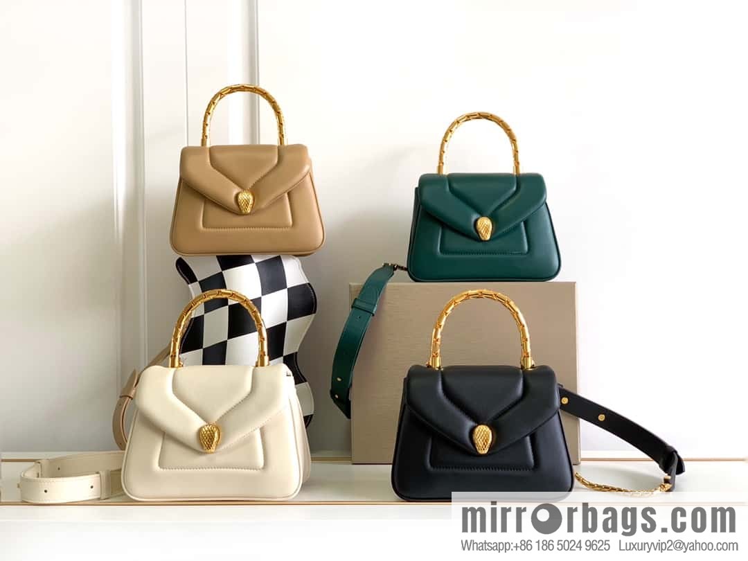 BVLGARI Bulgari SERPENTI REVERSE Small tote bag 292128 Milk tea color 20CM