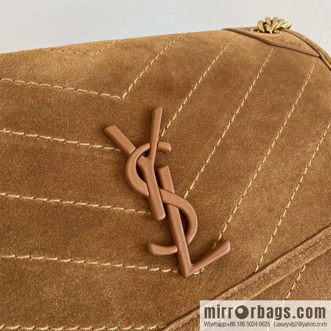 Saint laurent Ysl Niki 28cm suede and leather 498894 caramel