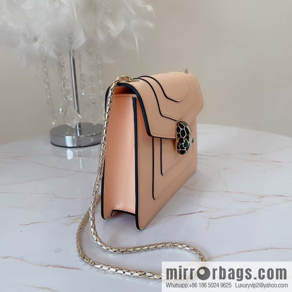 BVLGARI Bulgari Serpenti Forever crossbody bag 20CM 61879 Peach powder