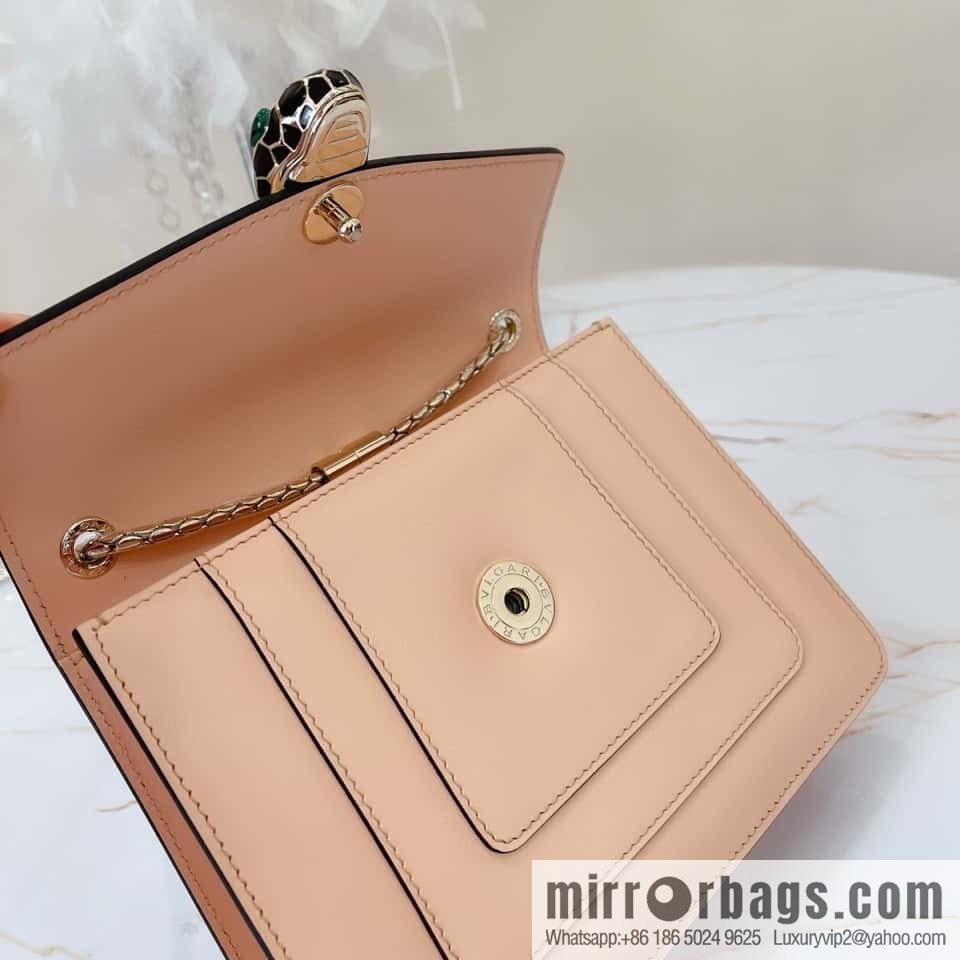 BVLGARI Bulgari Serpenti Forever crossbody bag 20CM 61879 Peach powder