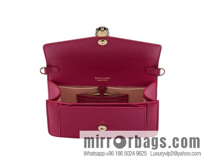 BVLGARI Bulgari EAST-WEST Series Small Shoulder Bag 292103 Anemone Spinel Pink 22CM
