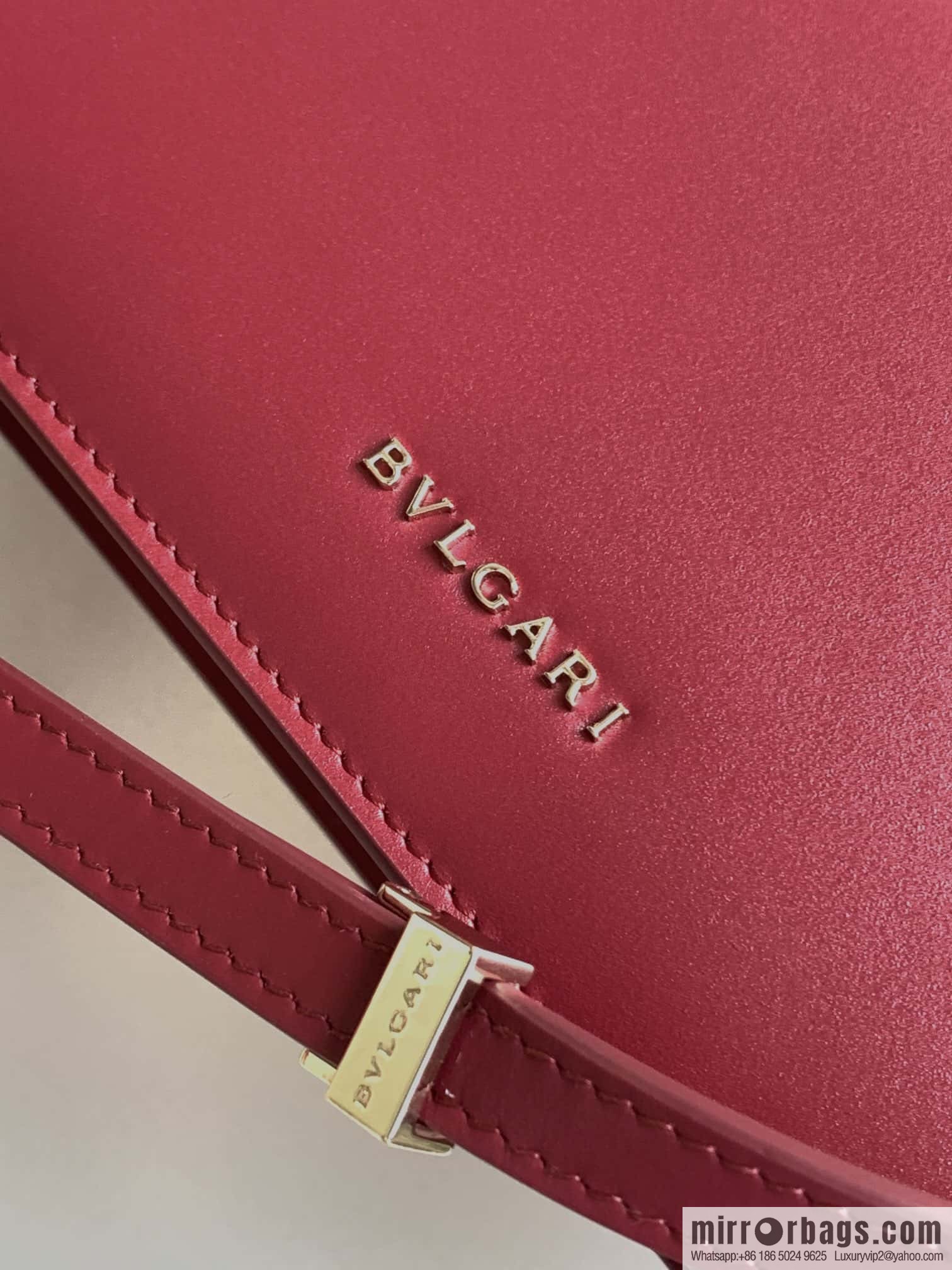 BVLGARI Bulgari EAST-WEST Series Small Shoulder Bag 292103 Anemone Spinel Pink 22CM