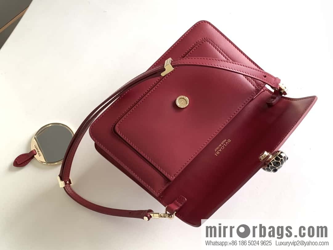 BVLGARI Bulgari EAST-WEST Series Small Shoulder Bag 292103 Anemone Spinel Pink 22CM