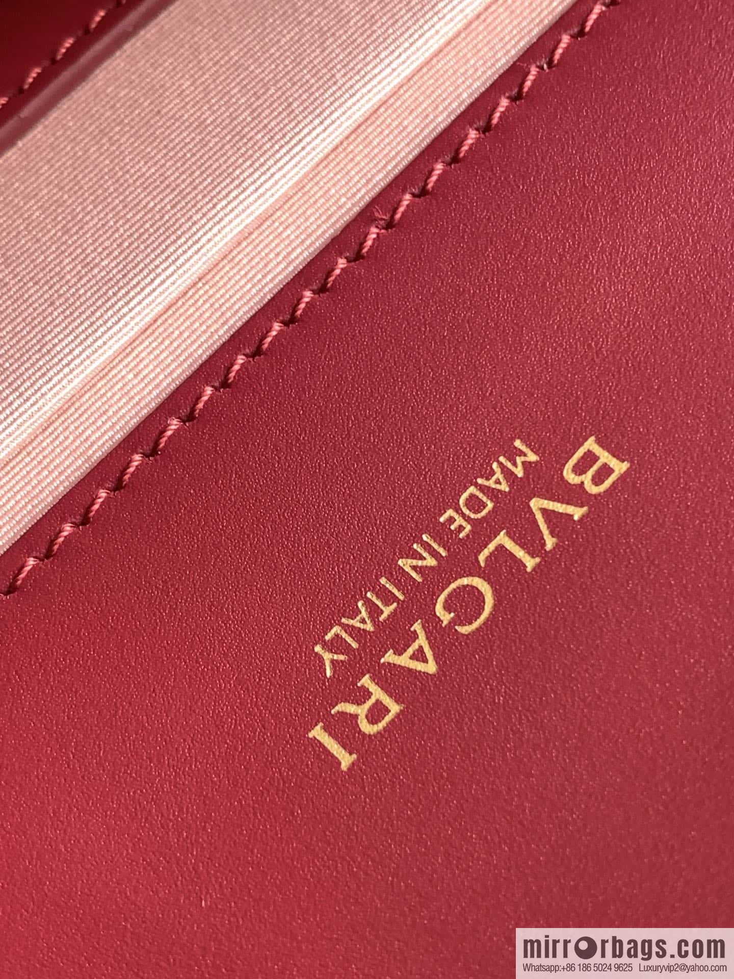 BVLGARI Bulgari EAST-WEST Series Small Shoulder Bag 292103 Anemone Spinel Pink 22CM