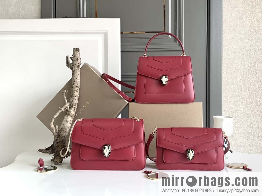 BVLGARI Bulgari EAST-WEST Series Small Shoulder Bag 292103 Anemone Spinel Pink 22CM
