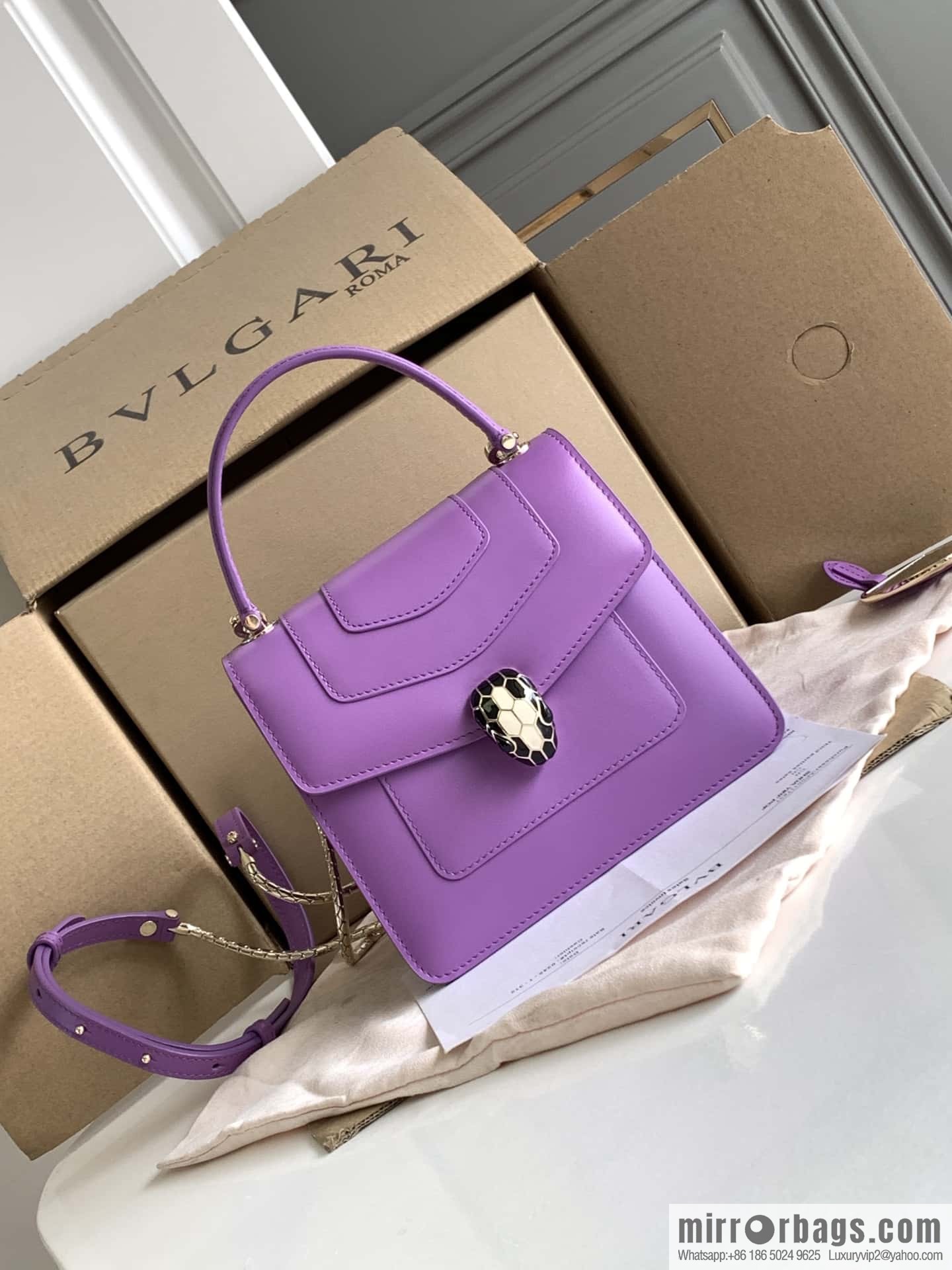 BVLGARI Bulgari organ 18cm 38329 light purple crystal lavender
