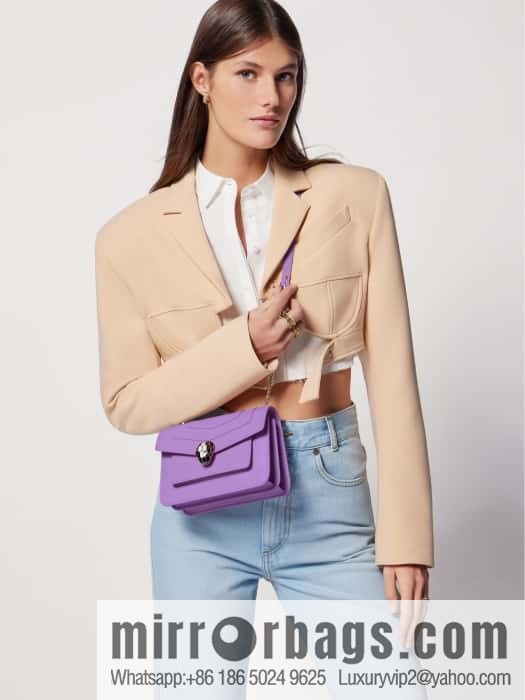 BVLGARI Bulgari Serpenti Forever crossbody bag 289672 Light Purple Crystal Lilac 19CM