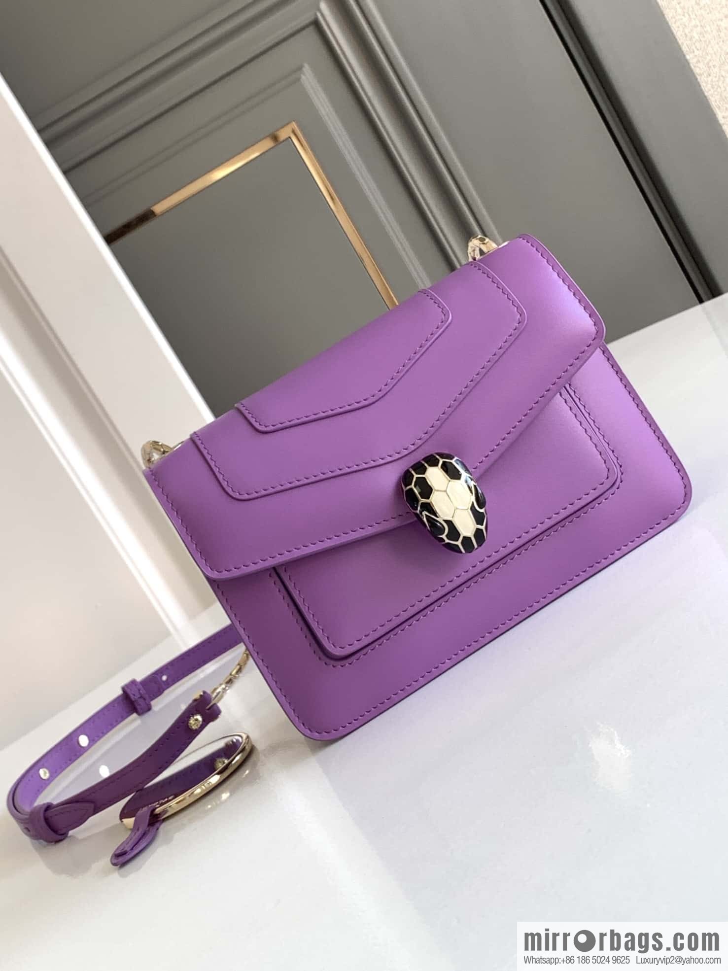 BVLGARI Bulgari Serpenti Forever crossbody bag 289672 Light Purple Crystal Lilac 19CM