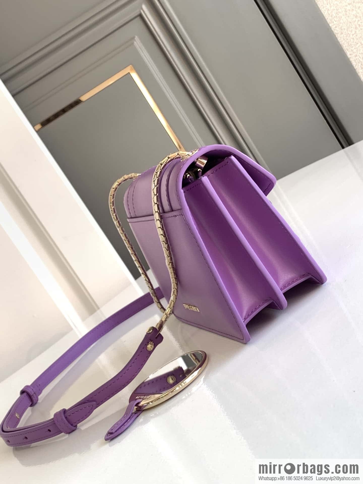 BVLGARI Bulgari Serpenti Forever crossbody bag 289672 Light Purple Crystal Lilac 19CM