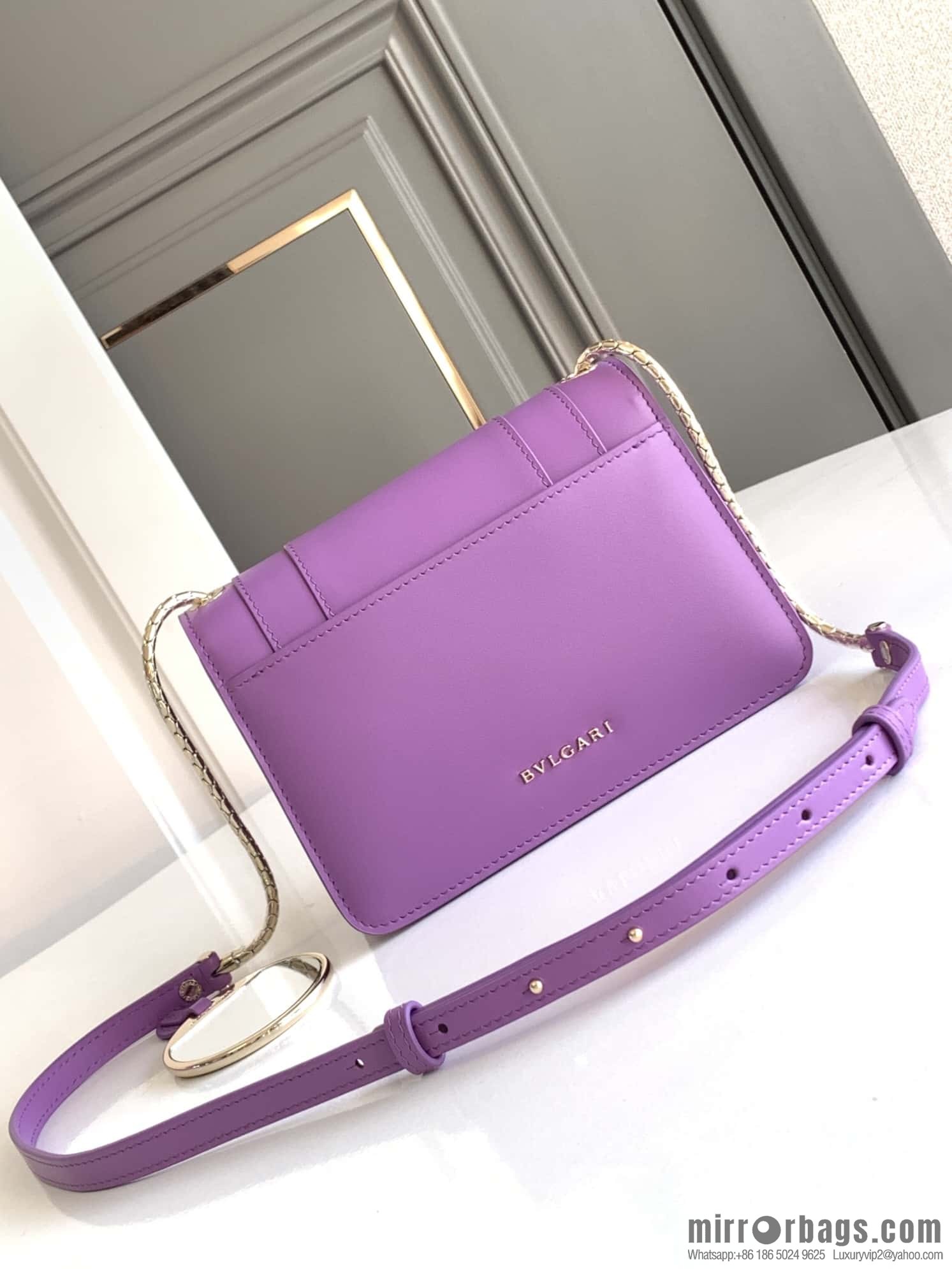 BVLGARI Bulgari Serpenti Forever crossbody bag 289672 Light Purple Crystal Lilac 19CM