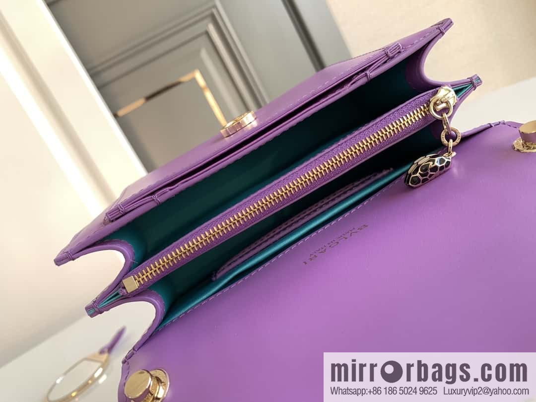 BVLGARI Bulgari Serpenti Forever crossbody bag 289672 Light Purple Crystal Lilac 19CM