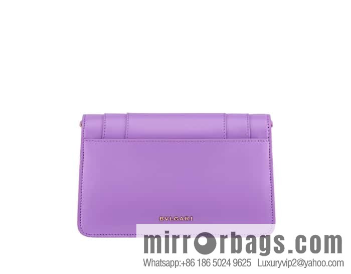 BVLGARI Bulgari EAST-WEST Series Small Shoulder Bag 292103 Light Purple Crystal Lilac 22CM