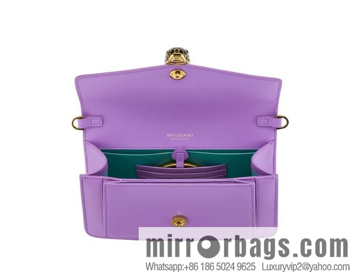 BVLGARI Bulgari EAST-WEST Series Small Shoulder Bag 292103 Light Purple Crystal Lilac 22CM