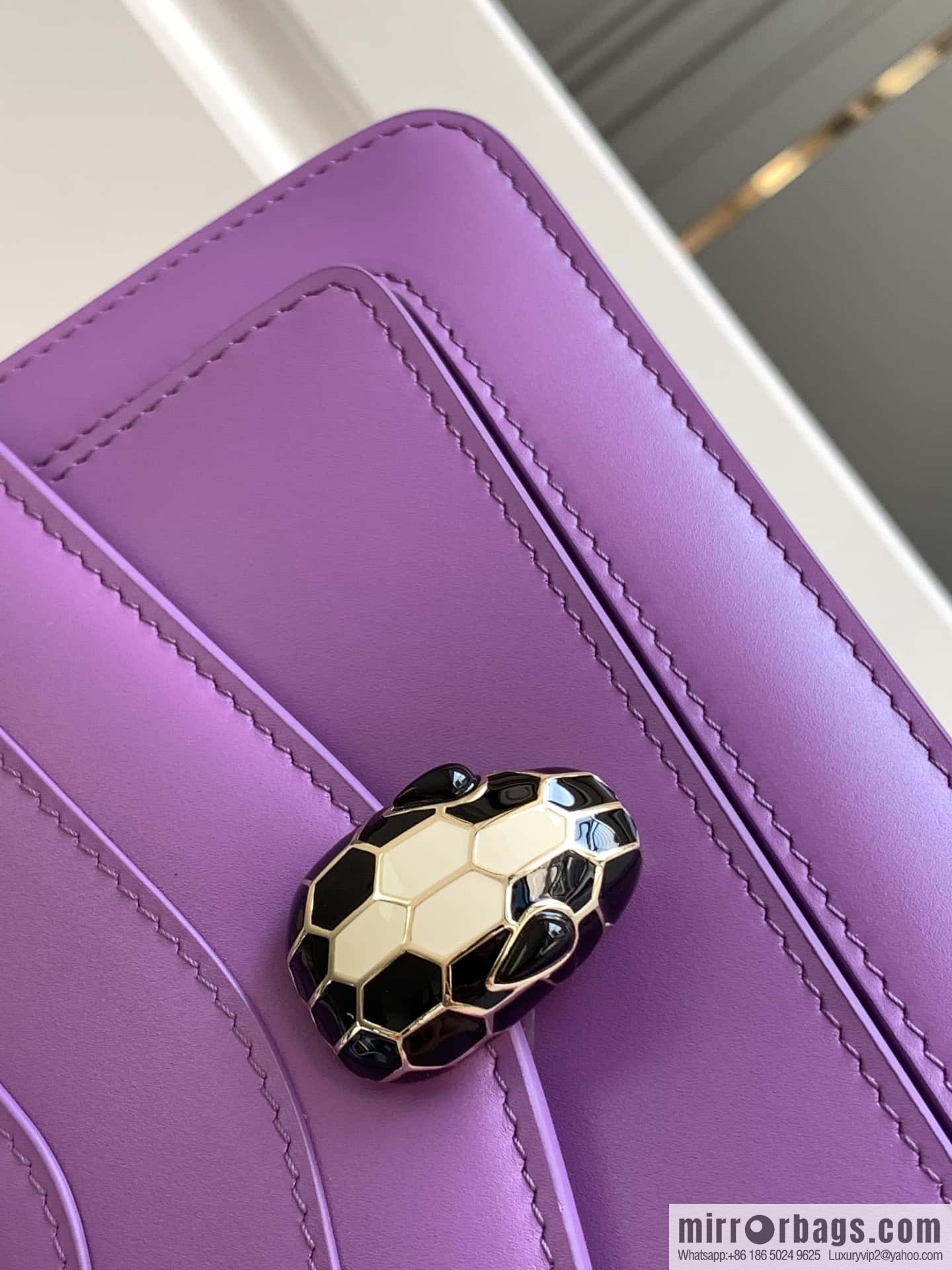 BVLGARI Bulgari EAST-WEST Series Small Shoulder Bag 292103 Light Purple Crystal Lilac 22CM