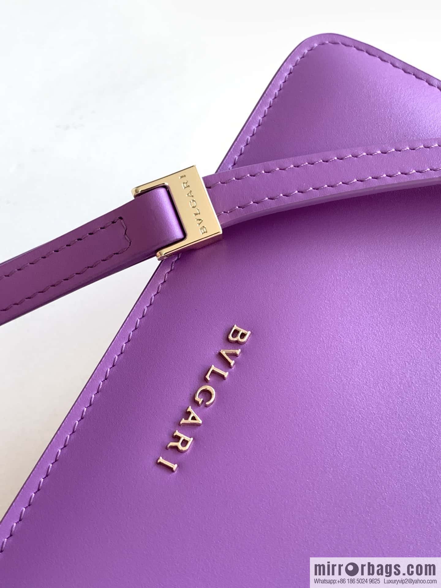 BVLGARI Bulgari EAST-WEST Series Small Shoulder Bag 292103 Light Purple Crystal Lilac 22CM