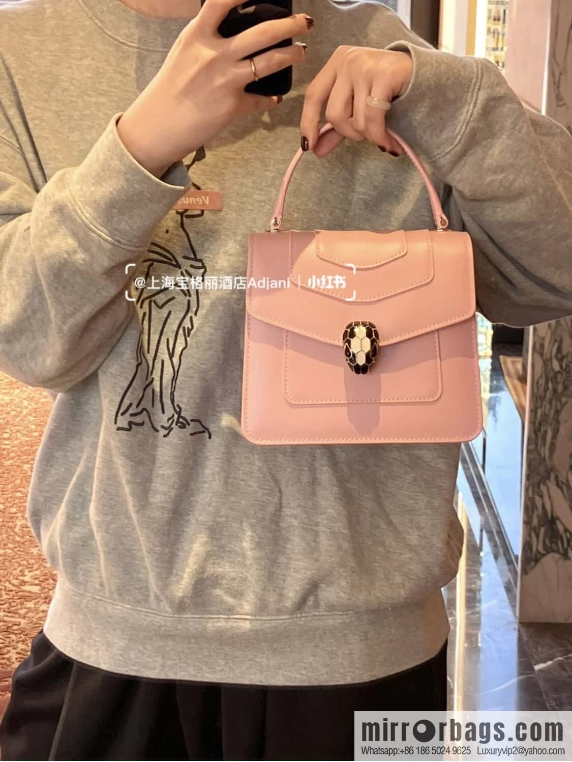 BVLGARI Bulgari organ 18cm 38329 Jasmine quartz pink