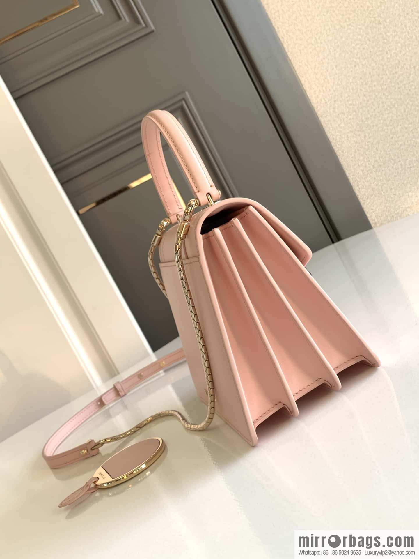 BVLGARI Bulgari organ 18cm 38329 Jasmine quartz pink