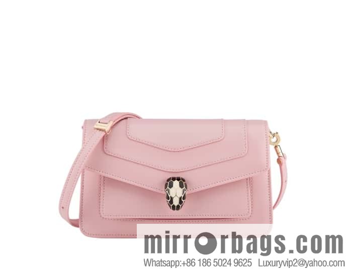 BVLGARI Bulgari EAST-WEST series small shoulder bag 292103 spring flower quartz pink 22CM