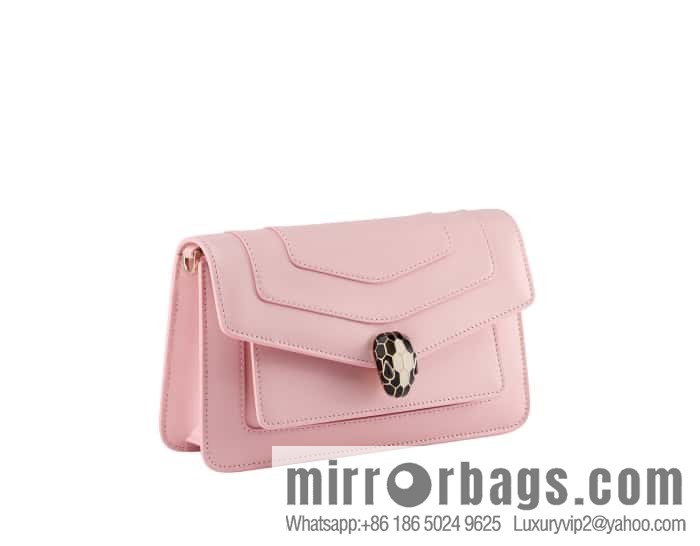 BVLGARI Bulgari EAST-WEST series small shoulder bag 292103 spring flower quartz pink 22CM