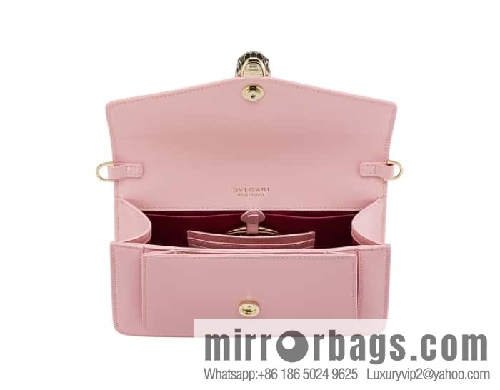 BVLGARI Bulgari EAST-WEST series small shoulder bag 292103 spring flower quartz pink 22CM