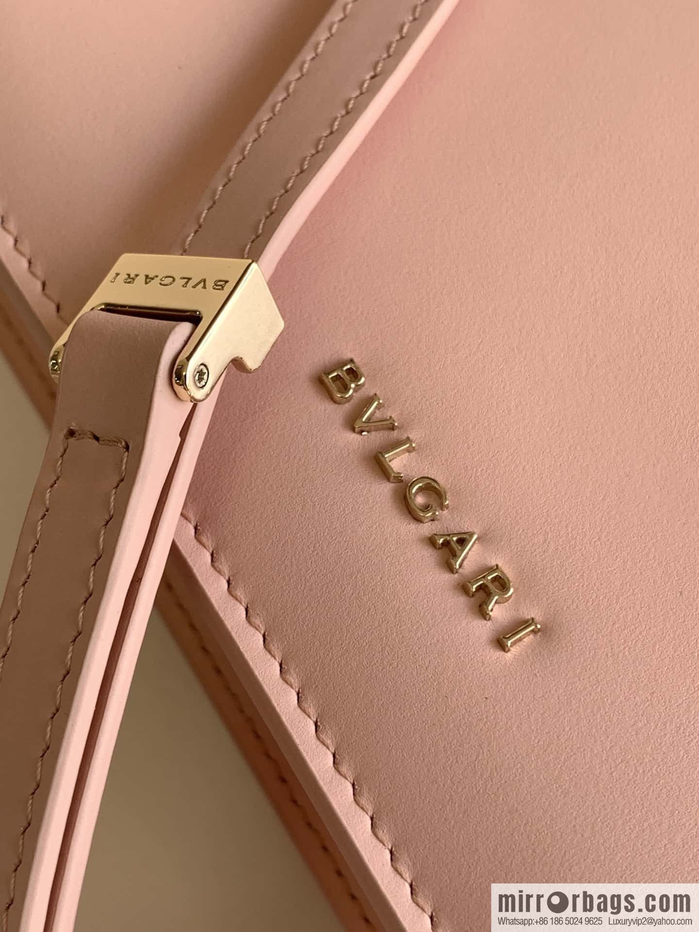 BVLGARI Bulgari EAST-WEST series small shoulder bag 292103 spring flower quartz pink 22CM