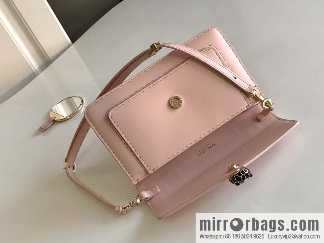 BVLGARI Bulgari EAST-WEST series small shoulder bag 292103 spring flower quartz pink 22CM