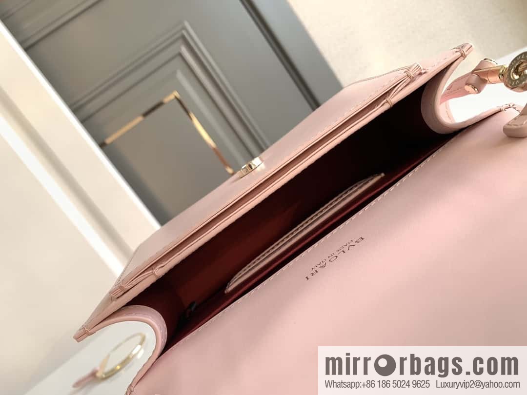 BVLGARI Bulgari EAST-WEST series small shoulder bag 292103 spring flower quartz pink 22CM