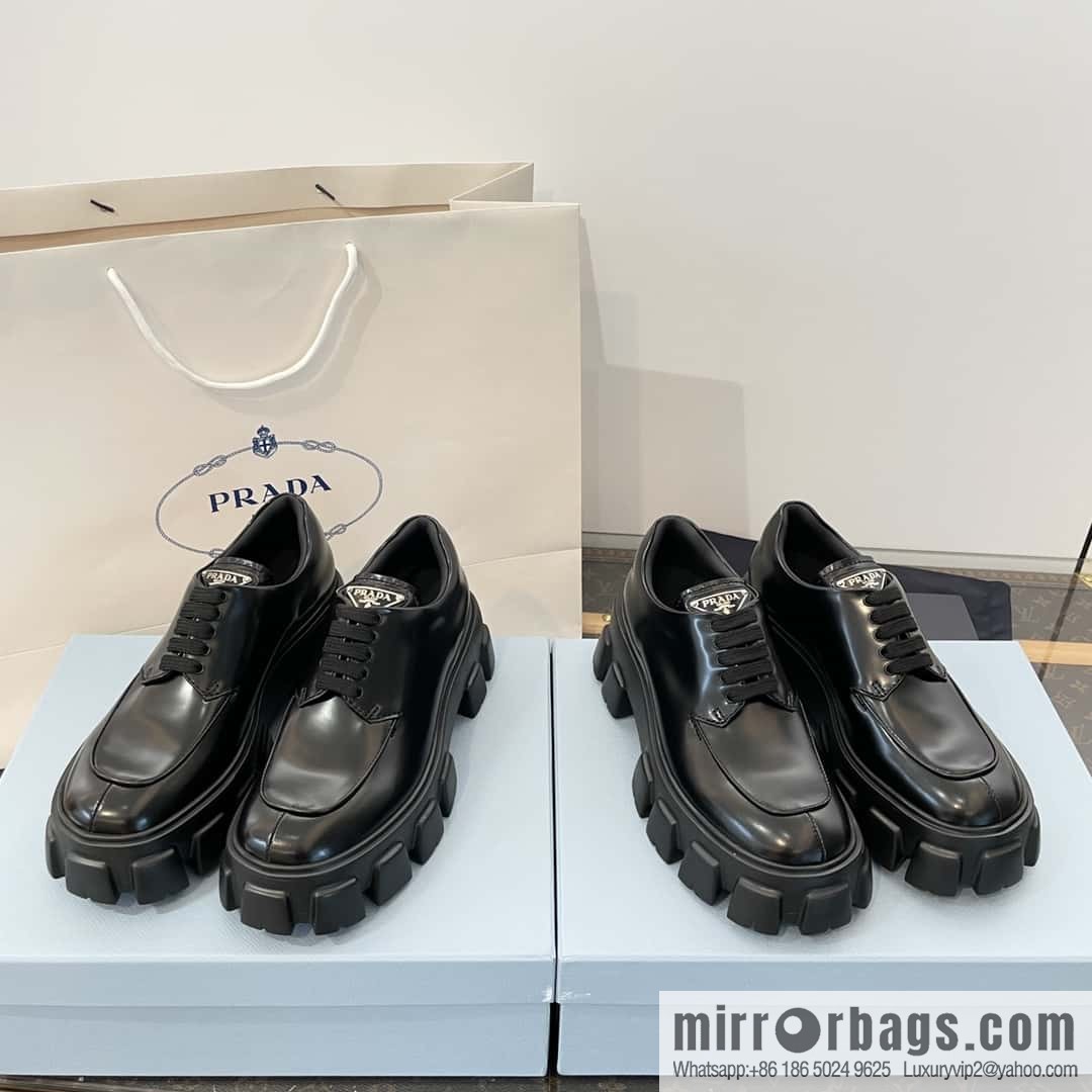 PRADA PRADA Triangle Standard Band Saw Gear, Platform Muffin Shoes