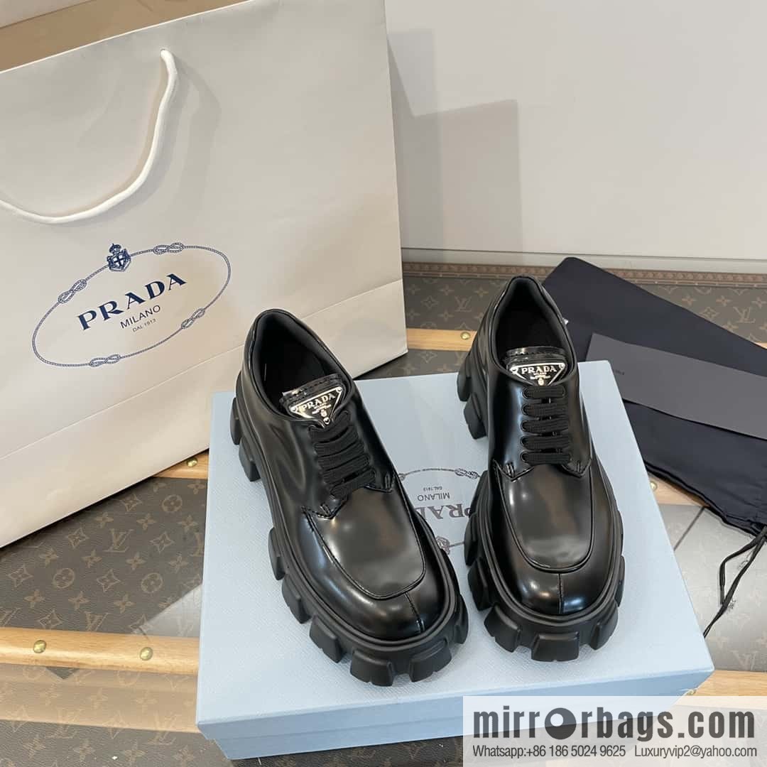 PRADA PRADA Triangle Standard Band Saw Gear, Platform Muffin Shoes