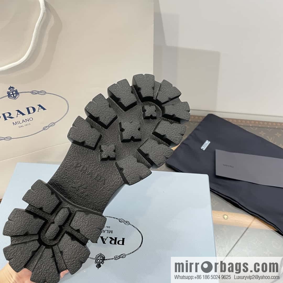 PRADA PRADA Triangle Standard Band Saw Gear, Platform Muffin Shoes