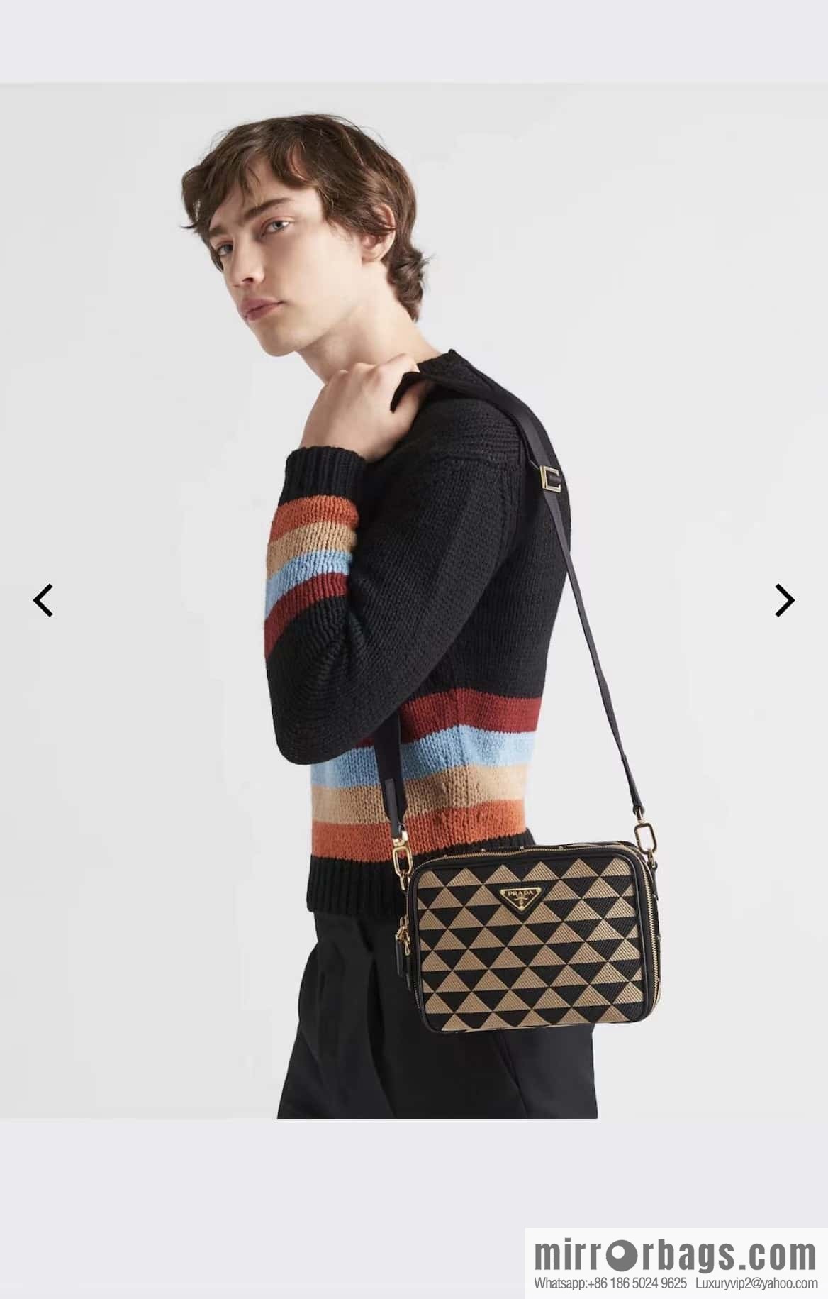 PRADA embroidery fabric messenger bag 🎉 2VH069