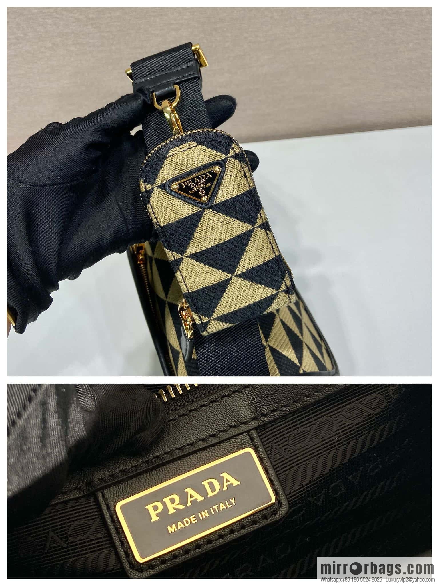 PRADA embroidery fabric messenger bag 🎉 2VD034