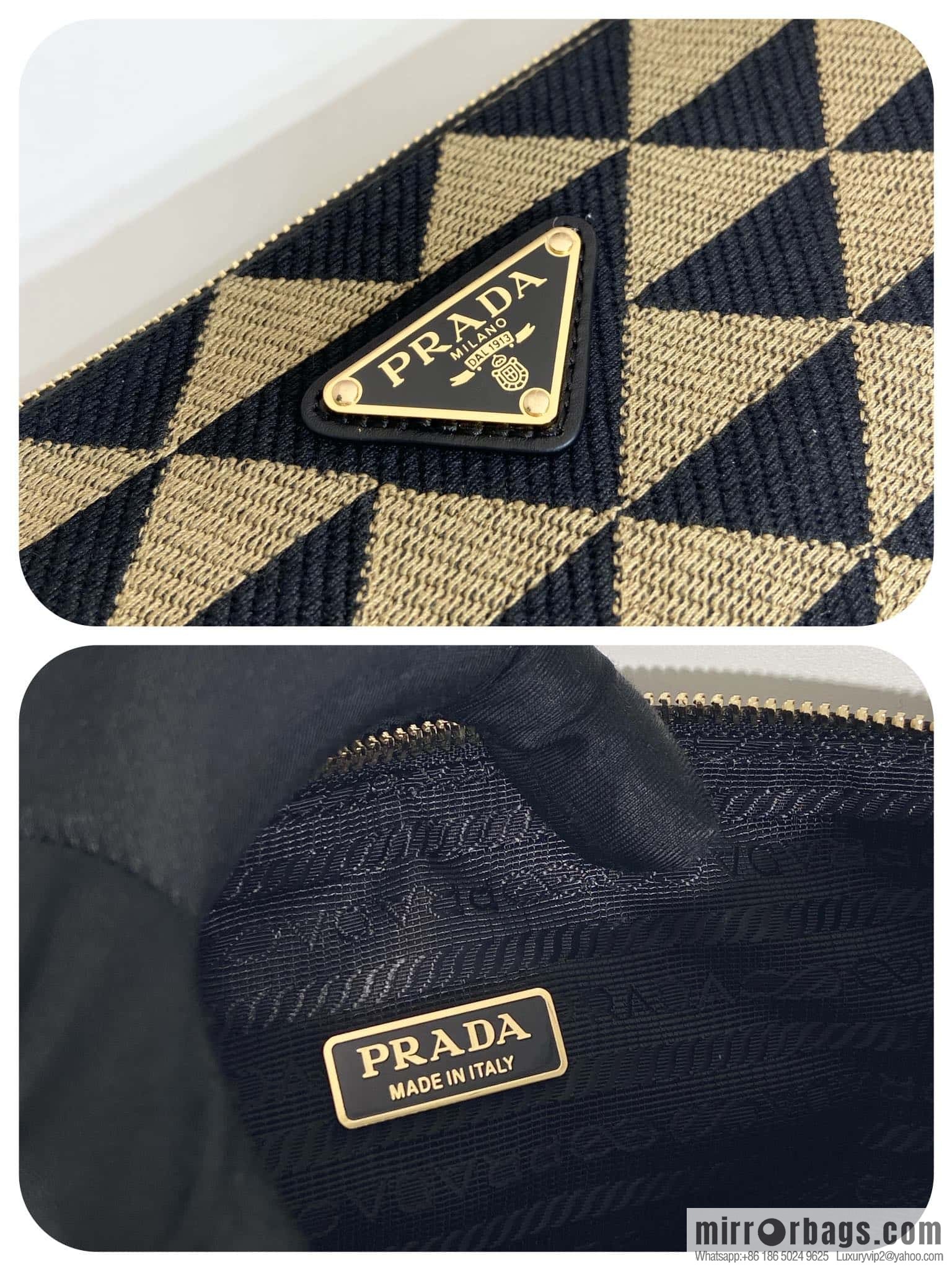 PRADA embroidery triangle bag 🎉 1BC543