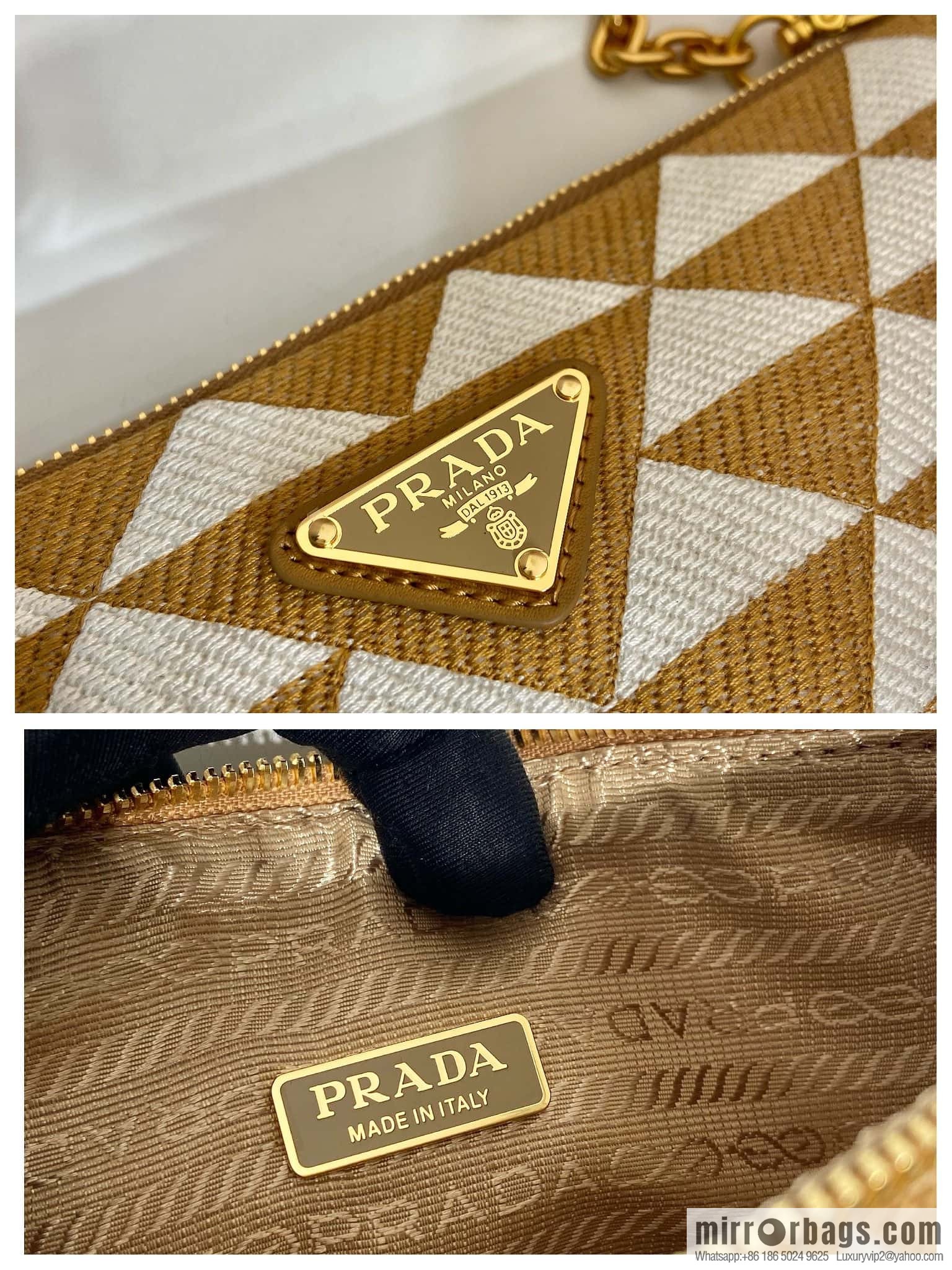 PRADA embroidery triangle bag 🎉 1BC543