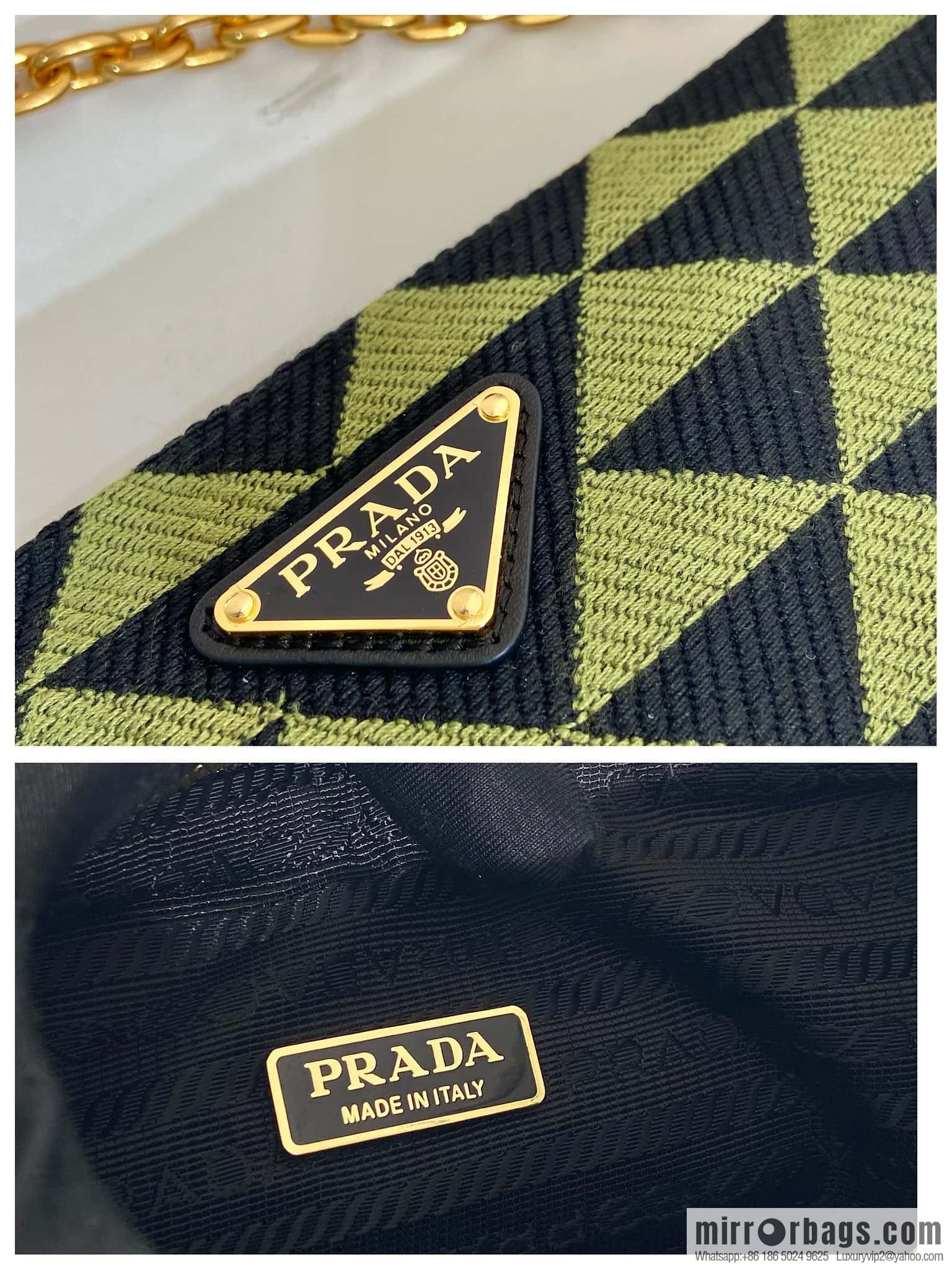 PRADA embroidery triangle bag 🎉 1BC543