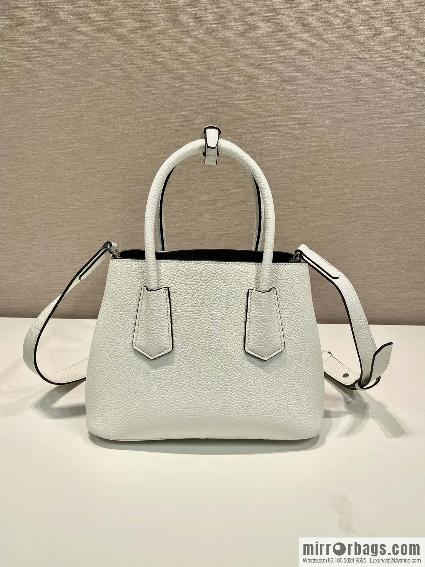 PRADA new shopping bag 🎉 1BG443 suede pattern, white