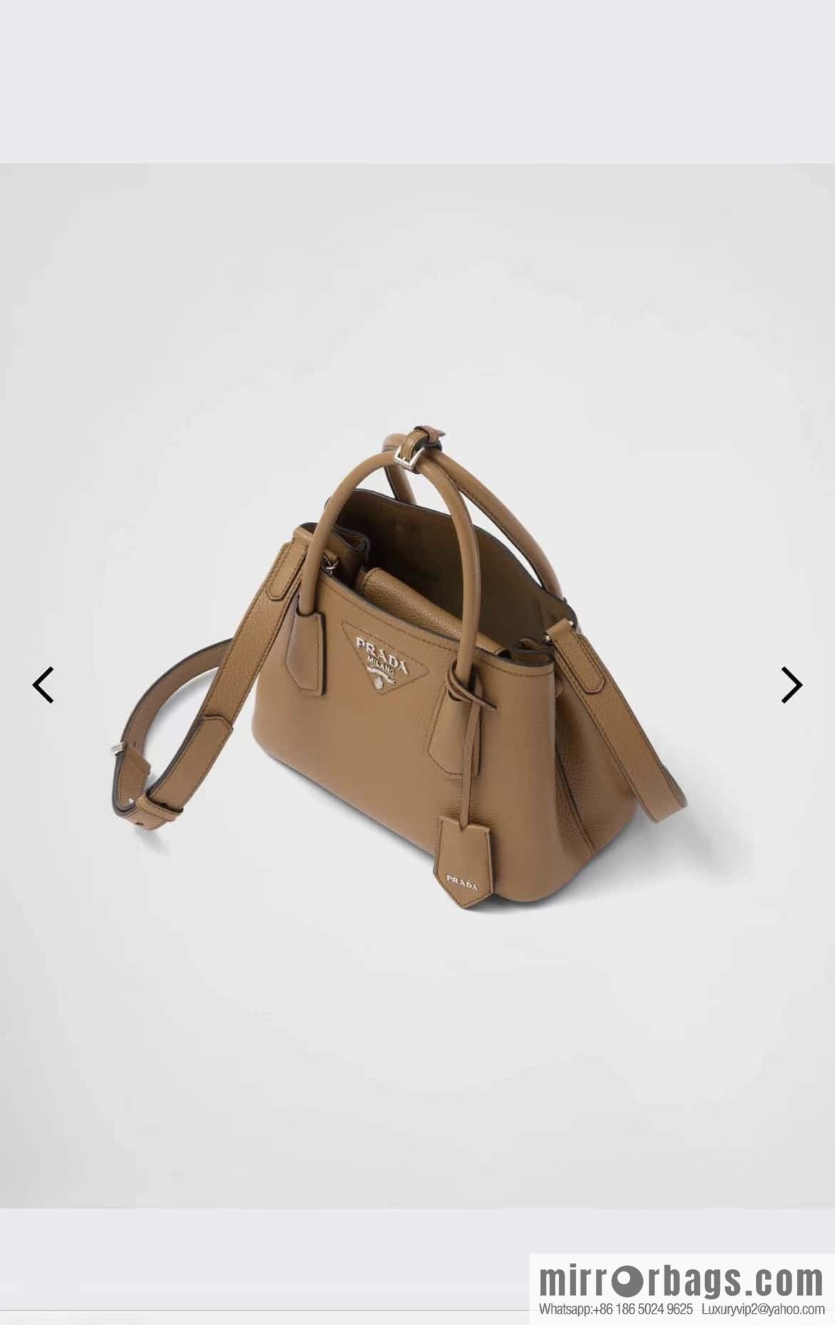 PRADA new shopping bag 🎉 1BG443 suede pattern, brown